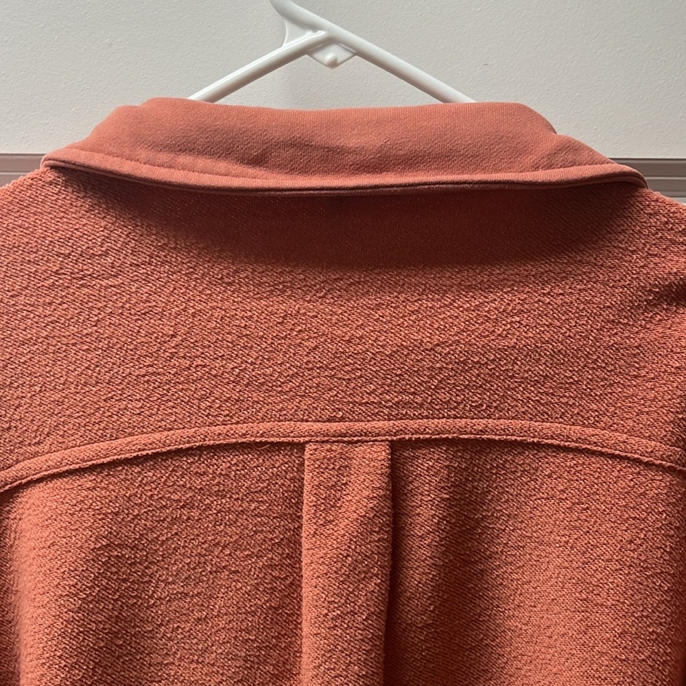 Coral Fleece Exposed Hem Oversized Shacket - Picture 9 of 9
